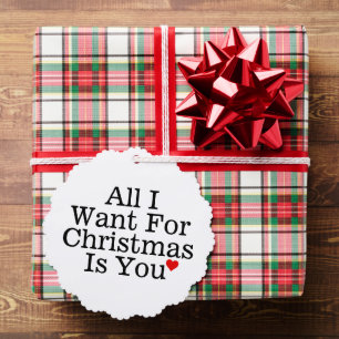 All I Want For Christmas is You Romantic Tree Decoration Card