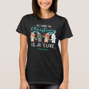 All I Want for Christmas Ovarian Cancer Support T-Shirt