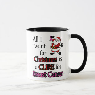 All I Want for Christmas/Santa...Breast Cancer Mug