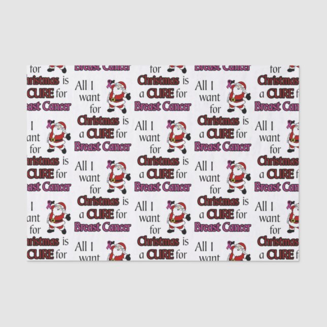 All I Want for Christmas/Santa...Breast Cancer Tis Tissue Paper (Front)