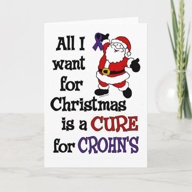 All I Want For Christmas/Santa...Crohn's Holiday Card (Front)