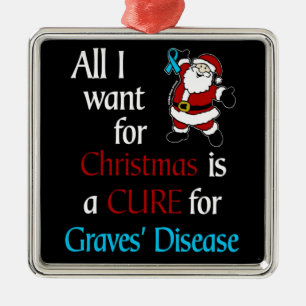 All I Want For Christmas/Santa...Graves'  Metal Ornament