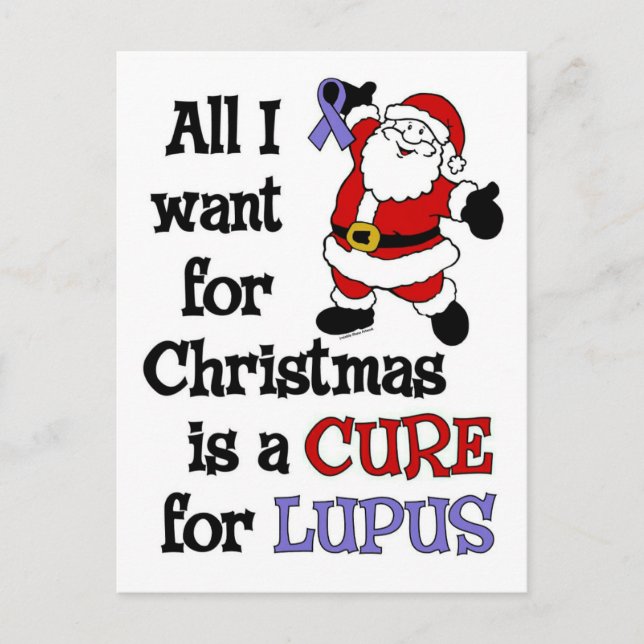 All I Want For Christmas/Santa...Lupus Holiday Postcard (Front)