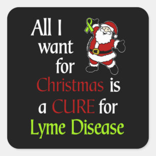 All I Want For Christmas/Santa...Lyme  Square Sticker