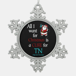 All I Want for Christmas/Santa...TN Snowflake Pewter Christmas Ornament