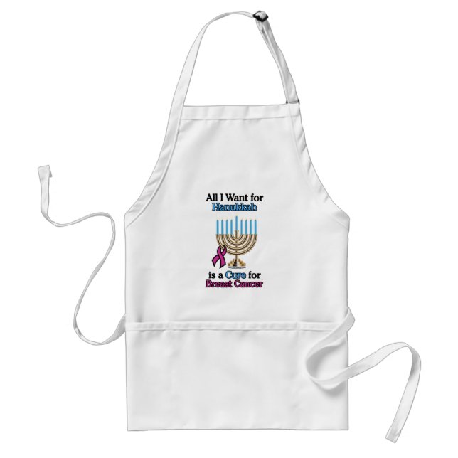 All I Want for Hanukkah...Breast Cancer Standard Apron (Front)