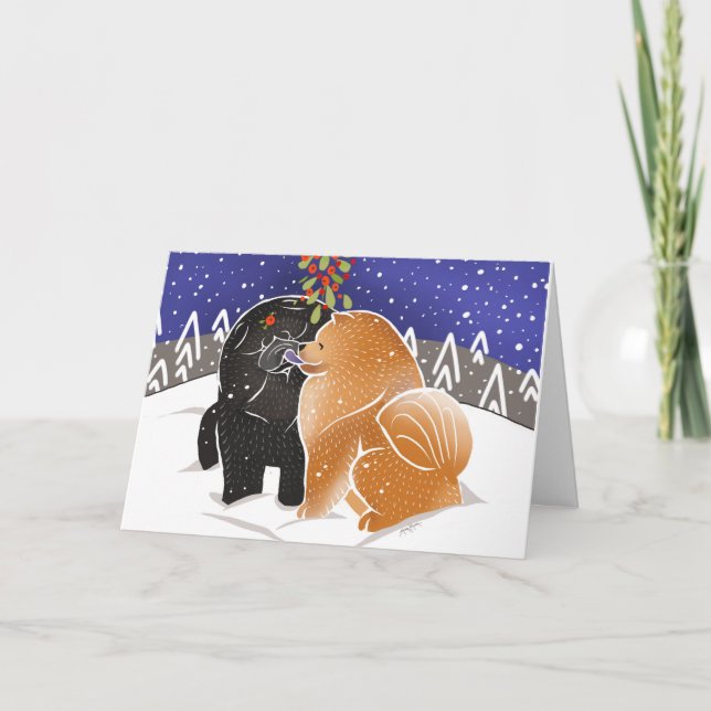 ALL I WANT FOR XMAS Chow customise text Card (Front)