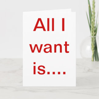 All I Want is a New Car Holiday Card