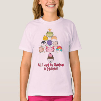 All I Want Is Squishies Xmas Tree T-Shirt