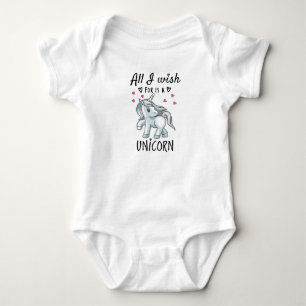 All I wish for is a Unicorn Baby Bodysuit