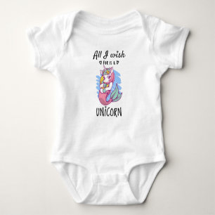 All I wish for is a Unicorn Baby Bodysuit