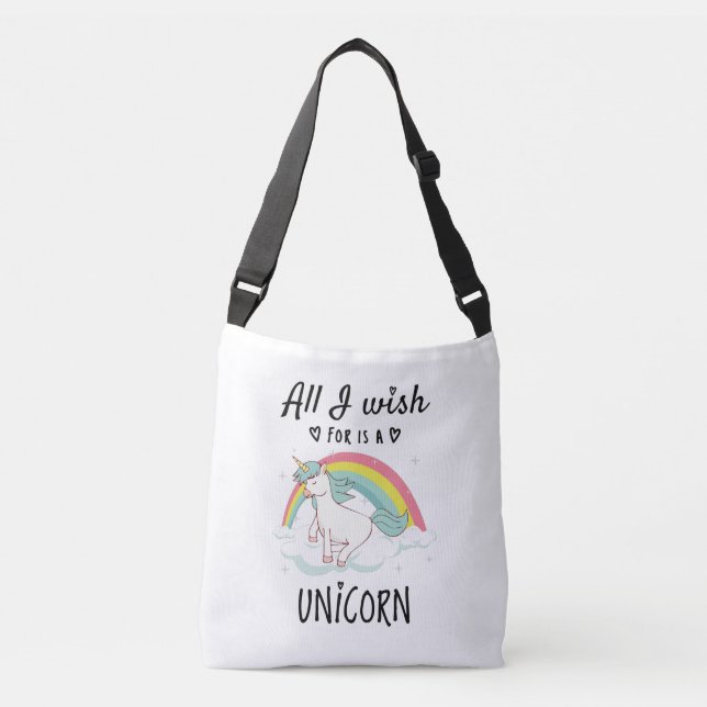 All I wish for is a Unicorn Crossbody Bag (Front)