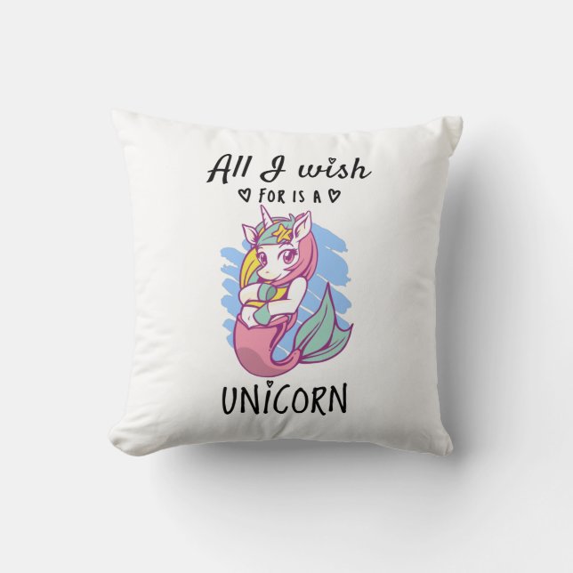 All I wish for is a Unicorn Cushion (Front)