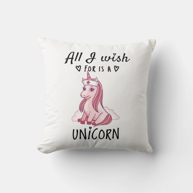 All I wish for is a Unicorn Cushion (Front)