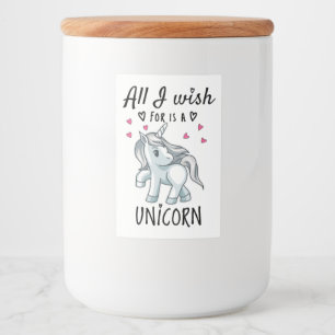 All I wish for is a Unicorn Food Label