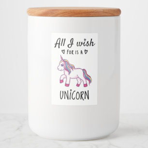 All I wish for is a Unicorn Food Label