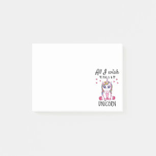 All I wish for is a Unicorn Post-it Notes
