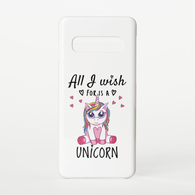 All I wish for is a Unicorn Samsung Galaxy Case (Back)