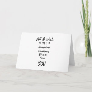All I wish for is You Card