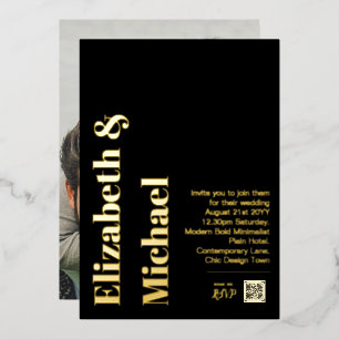 All-in-1 REAL GOLD FOIL Black Photo QR Code Foil I