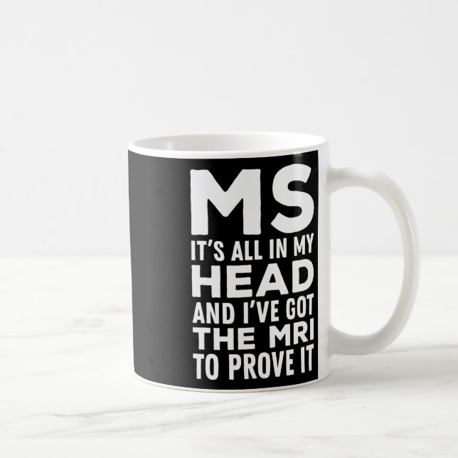 All In My Head - Multiple Sclerosis Ms Awareness  Coffee Mug (Right)