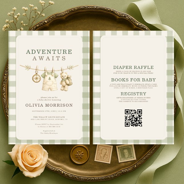 All in One Adventure Awaits Baby Shower Invitation (Creator Uploaded)