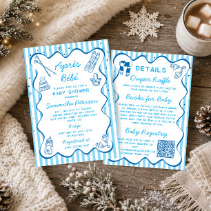All In One Apres Bebe Apres Ski Boy Baby Shower Invitation