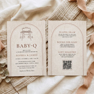 All In One Baby Q Grill Booties Baby Shower Invitation