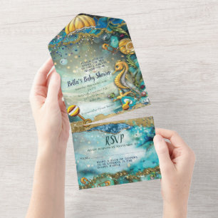 ALL IN ONE BABY SHOWER Invitation Design