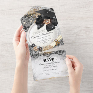 ALL IN ONE Bling Graduation Invitation