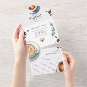 All-In-One Bridal Shower Invites Love Is Brewing