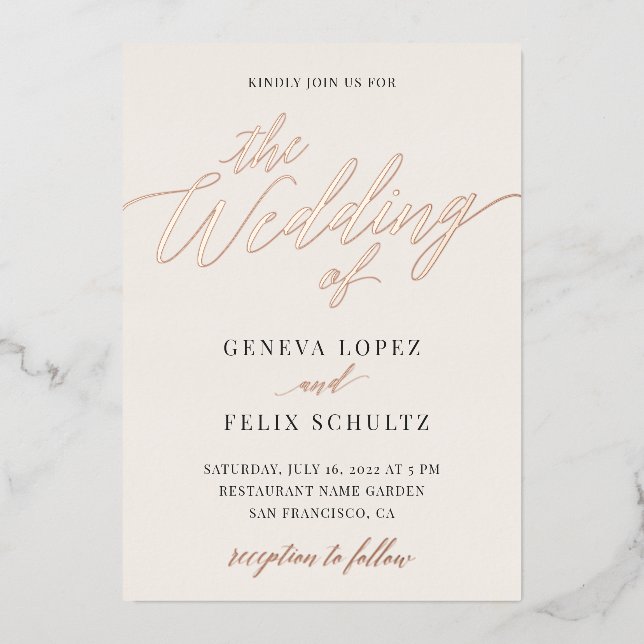 All in One Classic Rose Gold Foil Hand Lettered (Front)