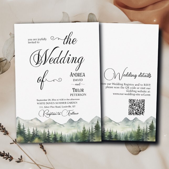 All in One Elegant Calligraphy QR Code Wedding Invitation (Creator Uploaded)