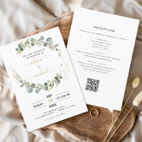 All in One Eucalyptus QR Code Greenery Wedding