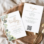 All in One Eucalyptus QR Code Wedding Greenery Invitation<br><div class="desc">Get ready to set the tone for your upcoming wedding with our beautiful and budget-friendly all in one QR code eucalyptus wedding invitations. These invitations feature a stunning eucalyptus design, bringing a touch of nature to your special day. With a budget-friendly price point, you can have the perfect invitation without...</div>