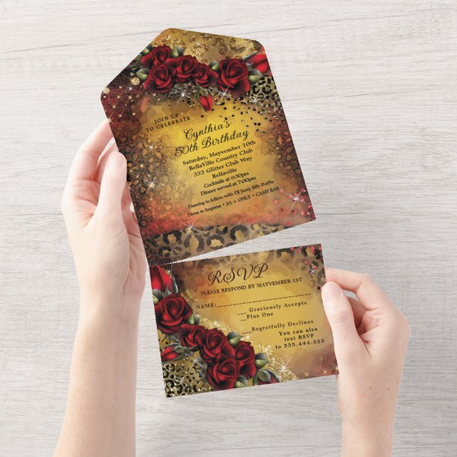 ALL IN ONE Event Invitation  (Tearaway)