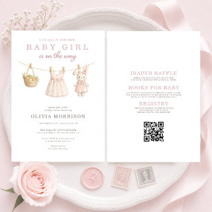All in One Girl Locally Grown Market Baby Shower Invitation