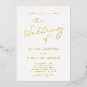 All in One Gold Calligraphy Script Wedding