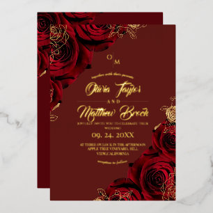 All in One Gold Red Roses Classic Wedding