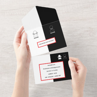 All-in-One Hochzeitseinladung All In One Invitation