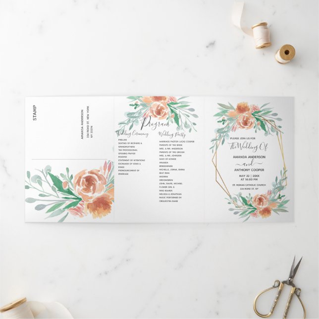 All in one invitation program rsvp details recepti (Outside)