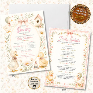 All-in-One Little Duckling Baby Shower Invitation