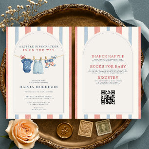 All in One Little Firecracker Baby Shower Invitation