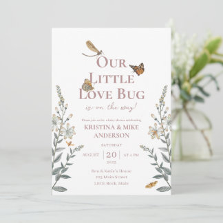 All in One Little Love Bug Baby Shower Invitation