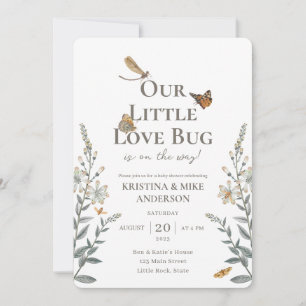 All in One Little Love Bug Baby Shower Invitation