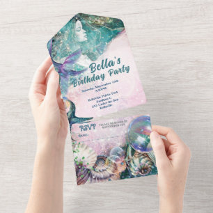 ALL IN ONE Mermaid Under the Sea Invitation