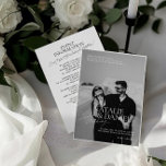 All-in-One Modern Black & White Photo Wedding Invitation<br><div class="desc">This minimalist design highlights your favourite photo, making it the focal point of the invitation. With clean lines and understated luxury, the classic black-and-white colour scheme adds timeless sophistication to your special day. Perfect for modern couples seeking style and elegance in every detail. Customise the text to make this invitation...</div>