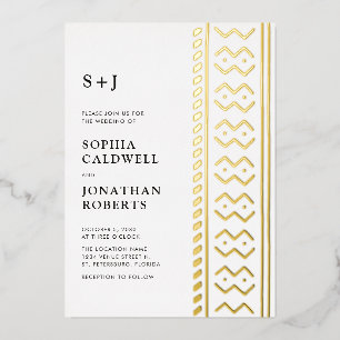 All in One Modern Boho Mudcloth Monogram Wedding