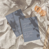 All In One Neutral Dusty Blue Boho Modern Wedding