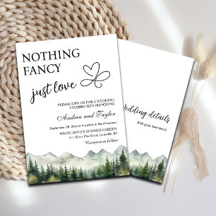 All in One Nothing Fancy Just Love Casual Wedding Invitation
